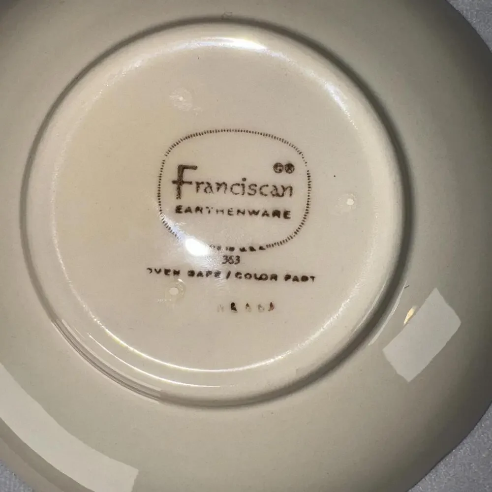 4 Franciscan Desert Rose Cups and Saucers